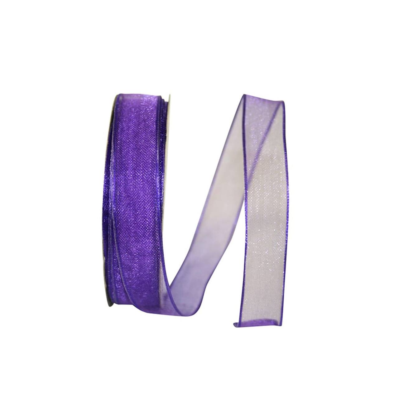 JAM Paper 5/8" x 25yd. Sheer Wired Ribbon